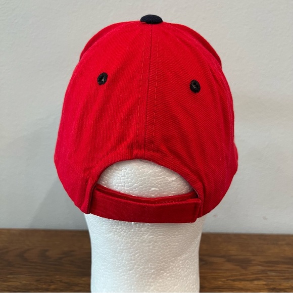 New York Yankees Red Baseball Cap “Monchito” Embroidered Spellout Hook/Loop back - Picture 2 of 8